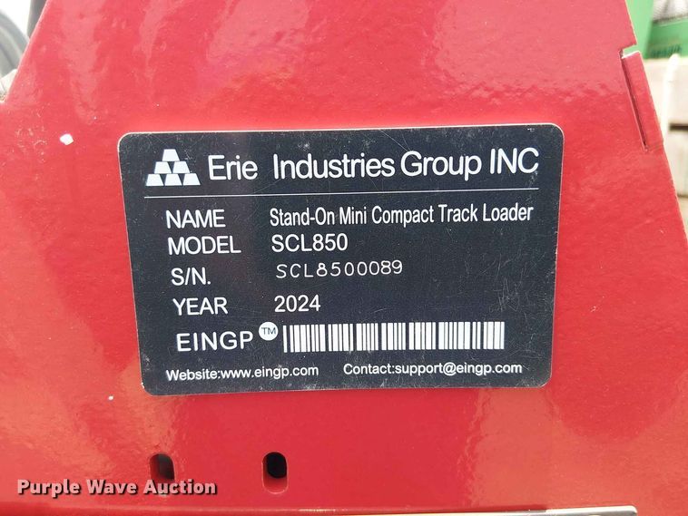 image for item EE1509 2024 Erie Industries SCL850 mini excavator