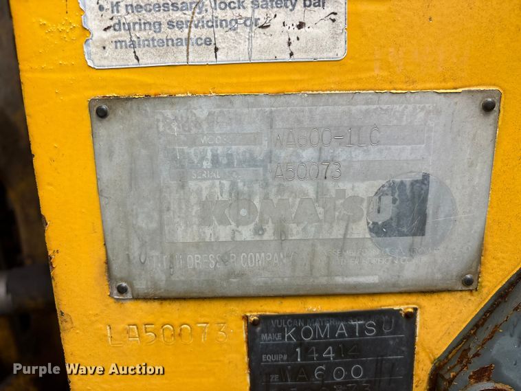 image for item EF1234 1996 Komatsu WA600-1LC wheel loader