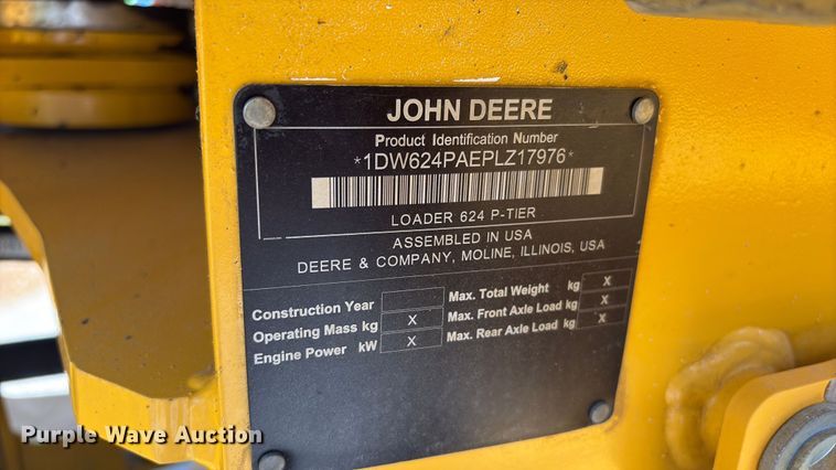 image for item EF1239 2023 John Deere 624P wheel loader