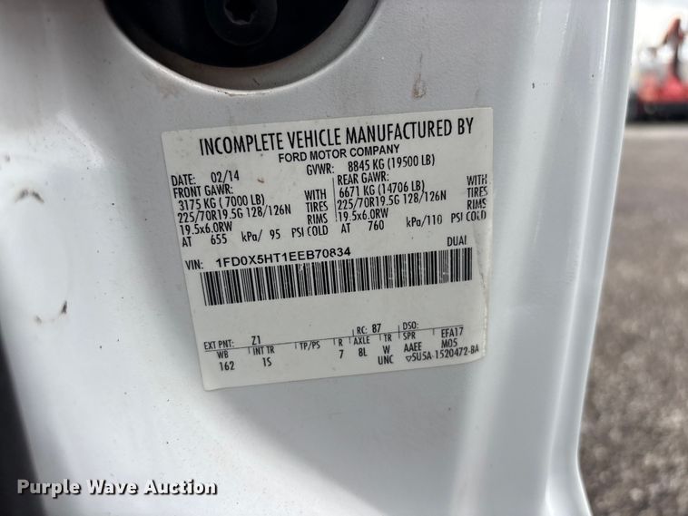 image for item EG9155 2014 Ford F550 Super Duty Ext. Cab utility / service truck