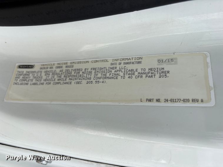 image for item EG9185 2016 Freightliner Business Class M2 Crew Cab crane truck