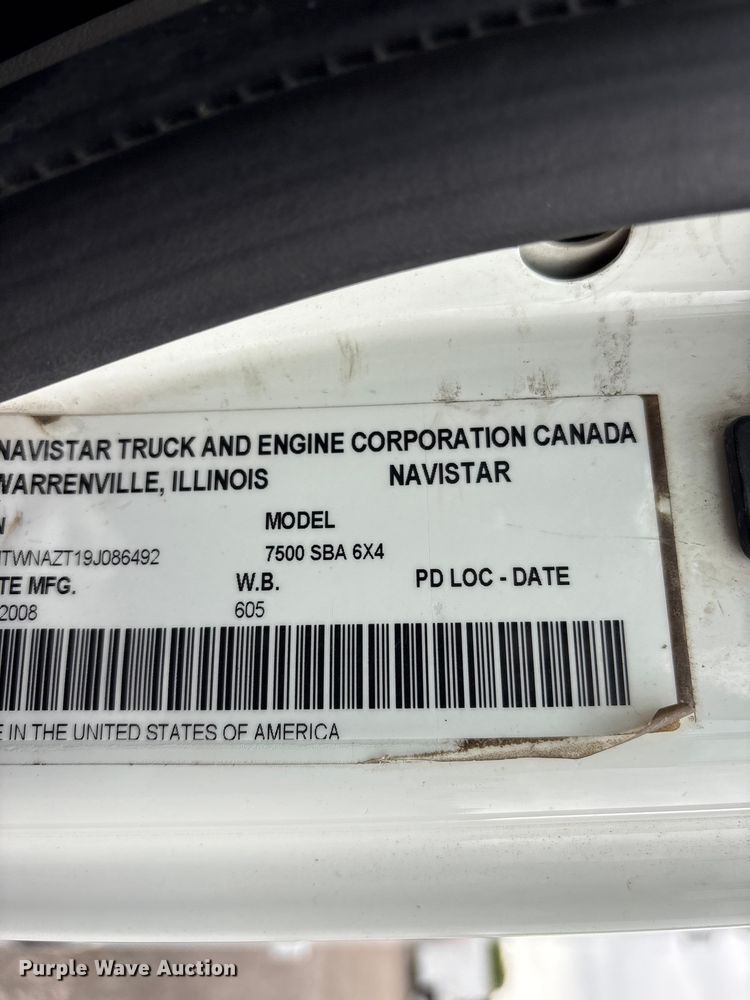 image for item EG9196 2009 International 7500 Crew Cab crane truck