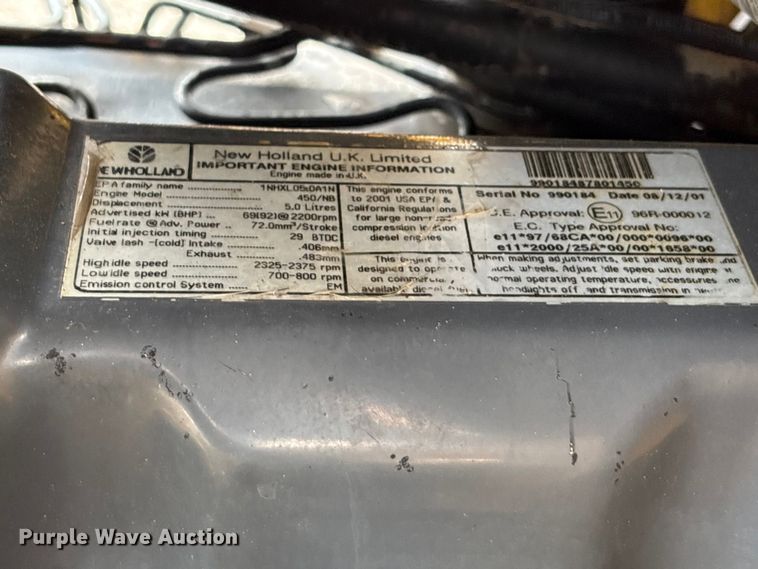 image for item EG9202 2002 New Holland LB75B backhoe