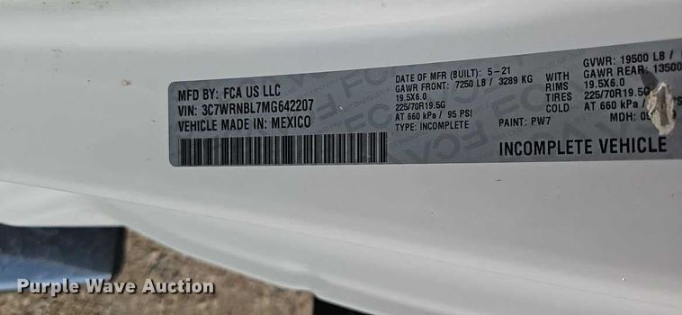 image for item EO8518 2021 RAM 5500 utility / service truck