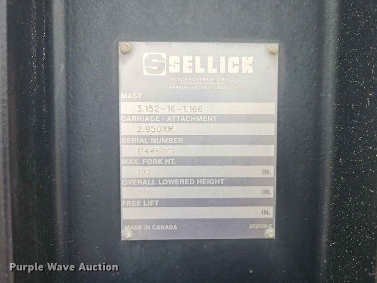 image for item EO8521 2020 Sellick S150J4e-2PS forklift