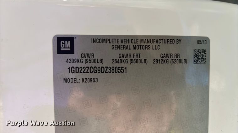image for item ER3057 2013 GMC Sierra 2500HD Ext. Cab utility bed pickup truck
