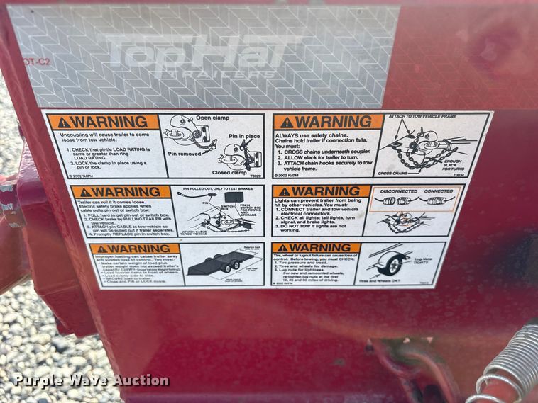 image for item ET2219 2025 Top Hat Industries PN300-25X102-30A-L equipment trailer