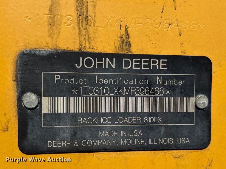 image for item ET2223 2021 John Deere 310LX backhoe