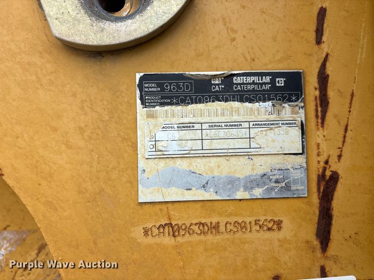 image for item EU5696 2011 Caterpillar 963D track loader