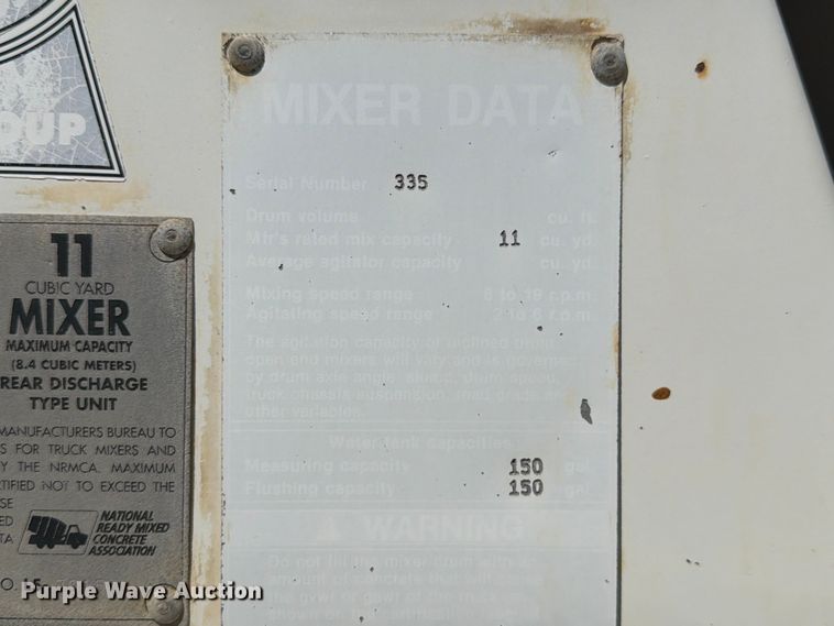 image for item EW2112 1998 Mack RD688S ready mix truck
