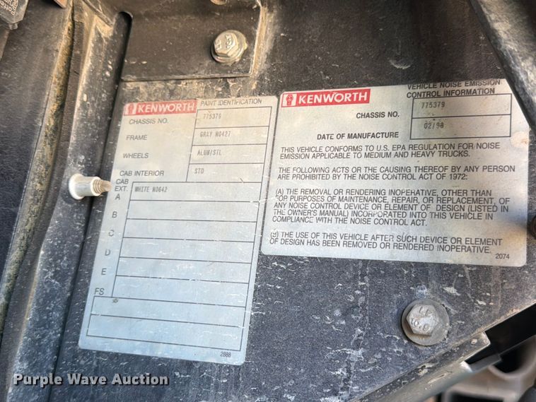 image for item EW2114 1998 Kenworth W900 ready mix truck