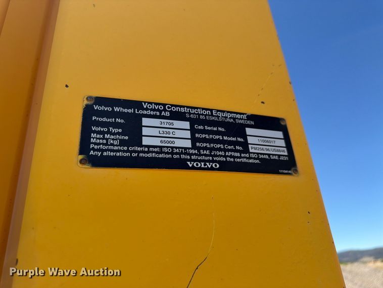 image for item EW2118 1998 Volvo L330C wheel loader