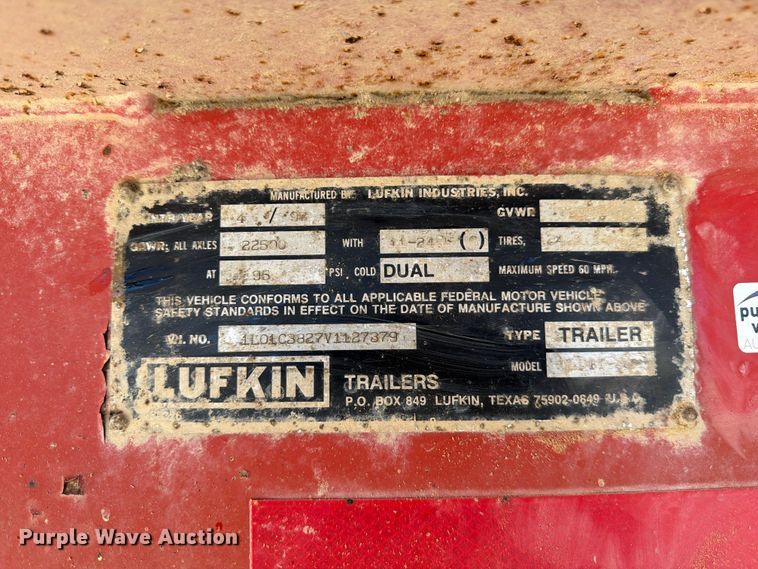 image for item EW2120 1997 Lufkin ULDII-38 end dump trailer