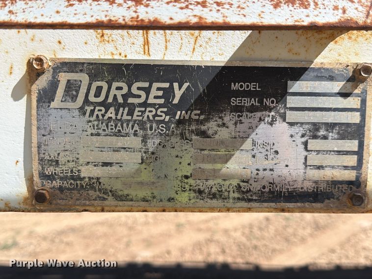 image for item EW2124 1963 Dorsey flatbed trailer