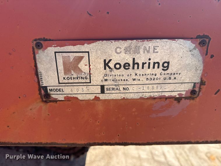image for item EW4831 1979 Koehring 405 crane