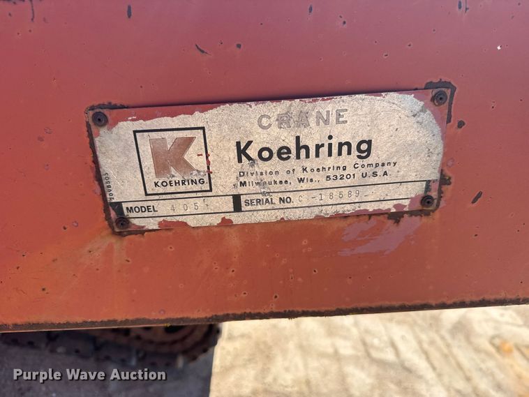 image for item EW4831 1979 Koehring 405 crane