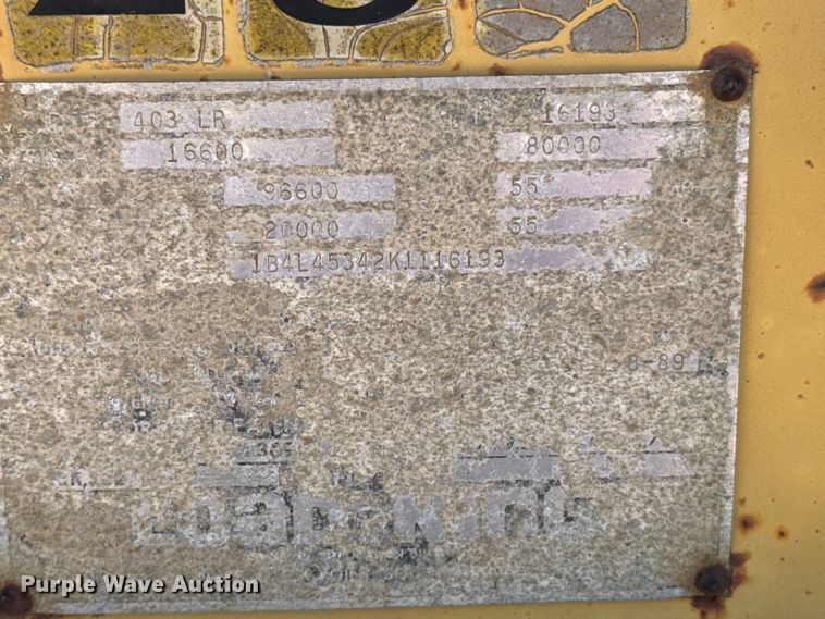 image for item EW4835 1989 Load King drop deck trailer