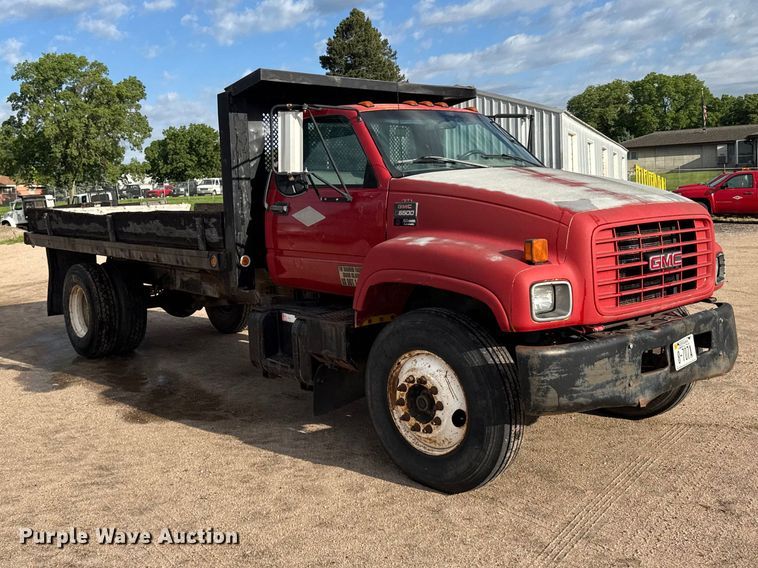 image for item EW4873 1999 GMC 6500 dump flatbed truck