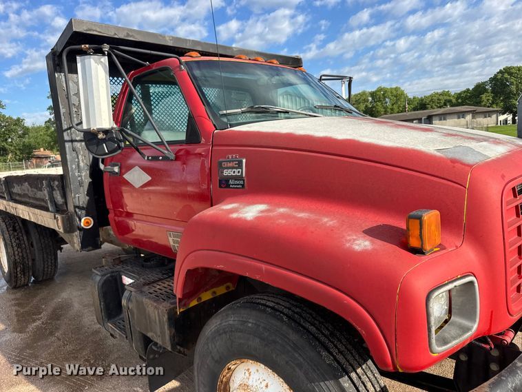 image for item EW4873 1999 GMC 6500 dump flatbed truck