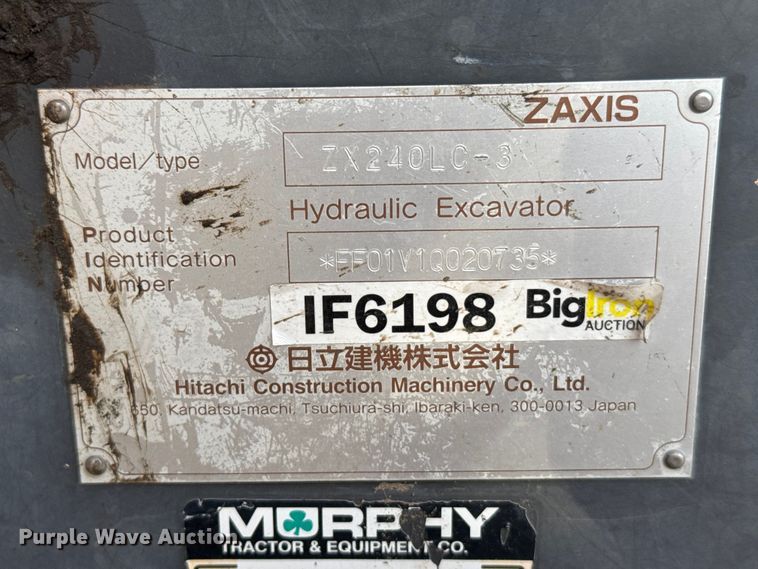 image for item EW4902 2007 Hitachi ZX240LC-3 excavator