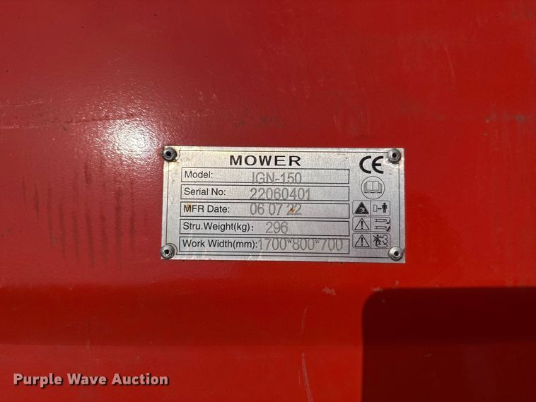 image for item FB6858 2022 Hanmey IGN-150 tiller