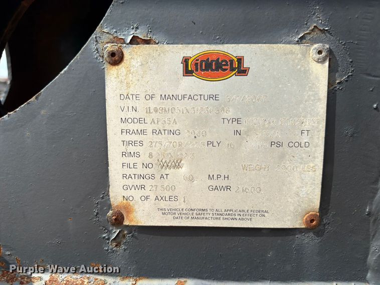 image for item FB8208 Liddell AP55A booster axle