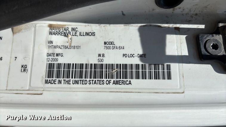 image for item FC1691 2010 International 7500 dump truck