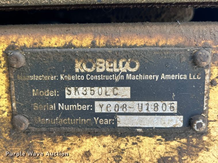 image for item FC2769 2007 Kobelco SK350LC excavator