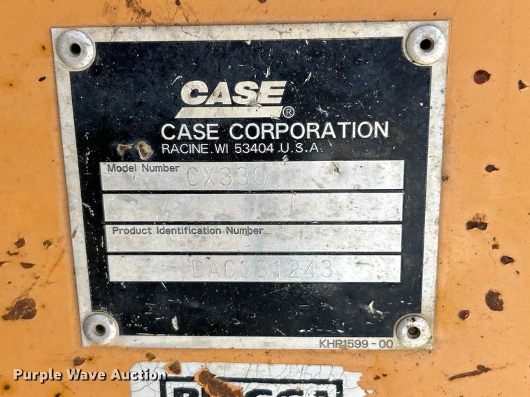 image for item FC2770 2004 Case CX330 excavator