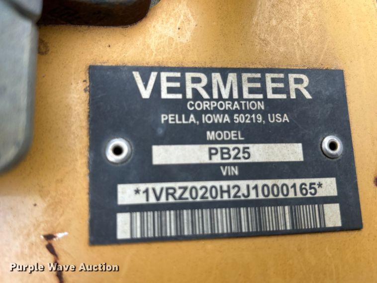 image for item FC2778 2018 Vermeer SPX25 vibratory cable plow