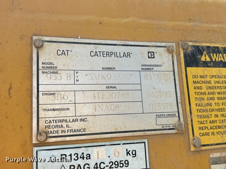 image for item FC2781 1995 Caterpillar 953B track loader