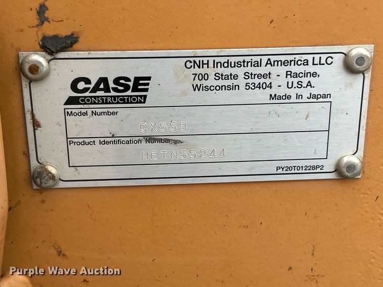 image for item FC2787 2014 Case CX55B MTS mini excavator