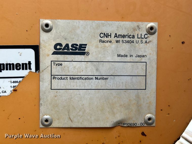 image for item FC2788 2012 Case CX130B mini excavator
