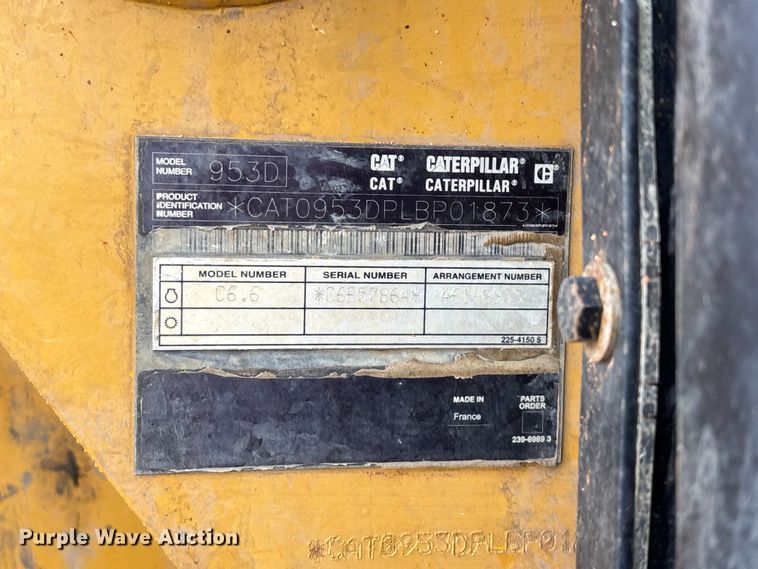 image for item FG0416 2015 Caterpillar 953D track loader