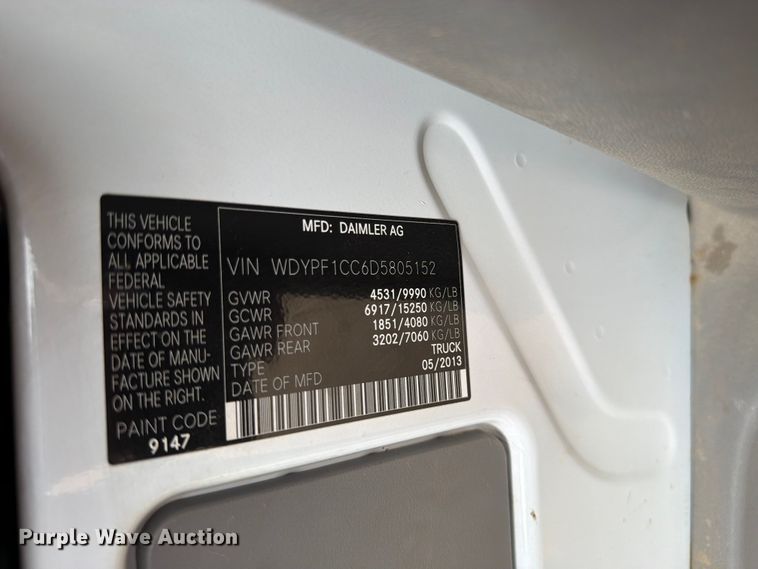 image for item FK0236 2013 Freightliner Sprinter van