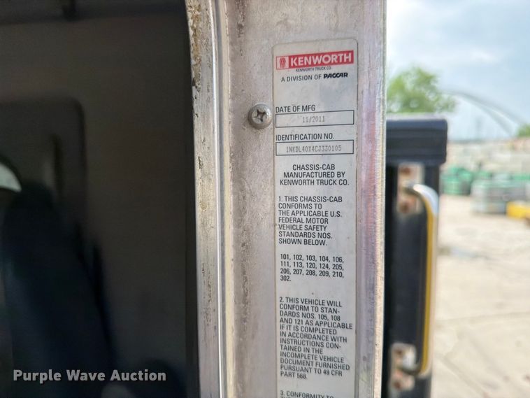 image for item FK0257 2012 Kenworth T800 crane truck