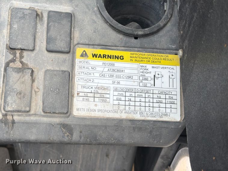 image for item FK0259 Caterpillar PD12000 forklift