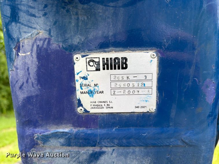 image for item FK3085 2007 Hiab 255K truck mounted crane