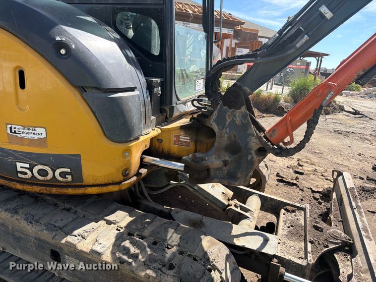 image for item FM7531 2020 John Deere 50G mini excavator