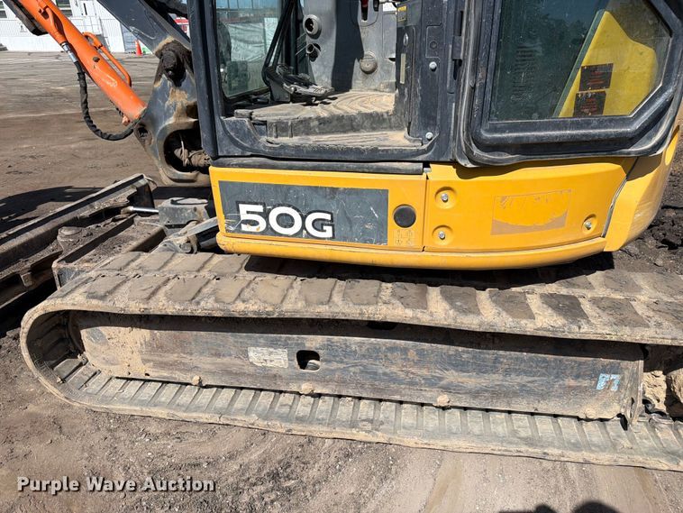 image for item FM7531 2020 John Deere 50G mini excavator