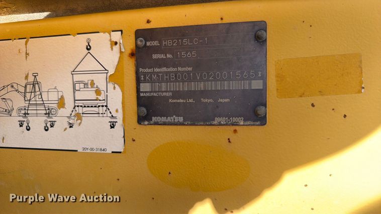 image for item NA9481 2012 Komatsu HB215LC-1 Hybrid excavator