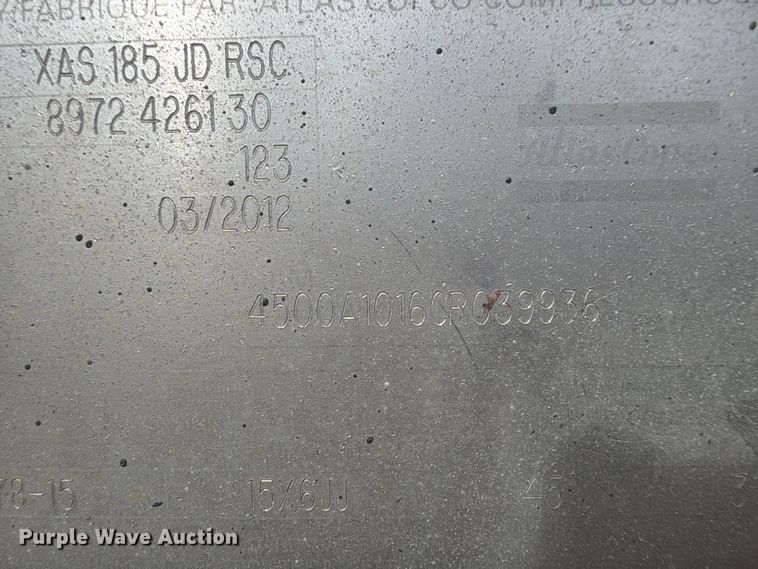 image for item NA9508 2012 Atlas Copco XAS 185 JD RSC air compressor