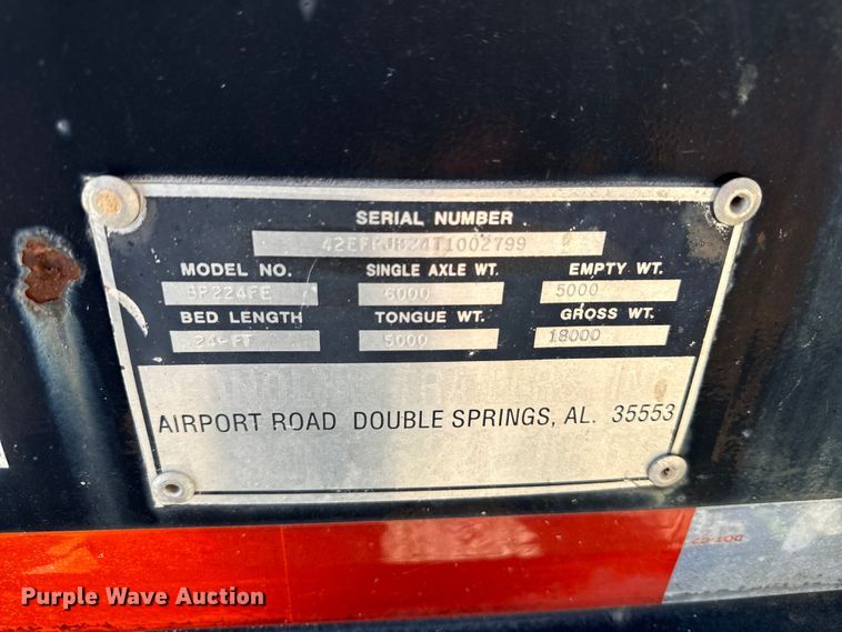 image for item ND9483 1996 ECONOLINE FTXI3200 portable belt press trailer