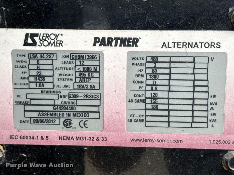 image for item ND9491 2014 CP CPG 150 IT4 generator