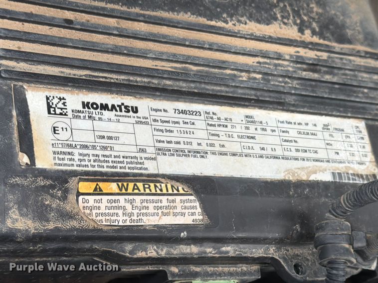 image for item NJ9067 2012 Komatsu PC360LC-10 excavator