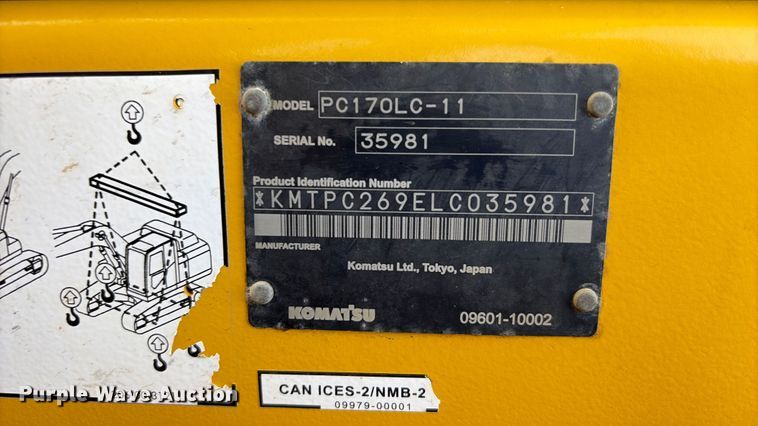 image for item YA3576 2022 Komatsu PC170LC-11 excavator