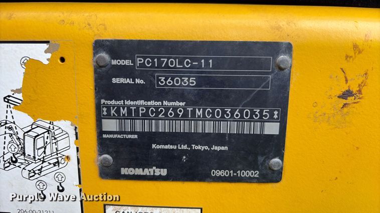 image for item YA3577 2021 Komatsu PC170LC-11 excavator