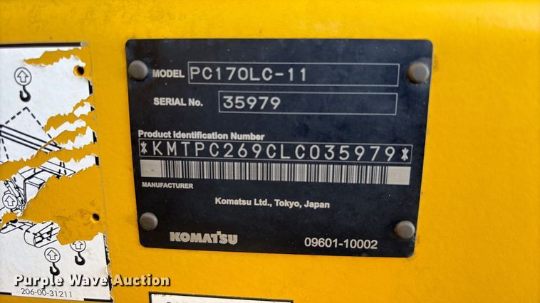 image for item YA3578 2021 Komatsu PC170LC-11 excavator