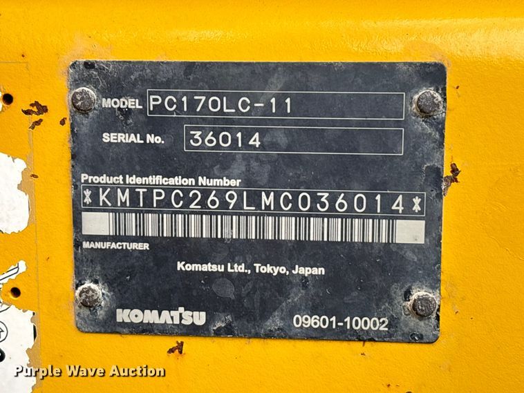 image for item YA3579 2021 Komatsu PC170LC-11 excavator