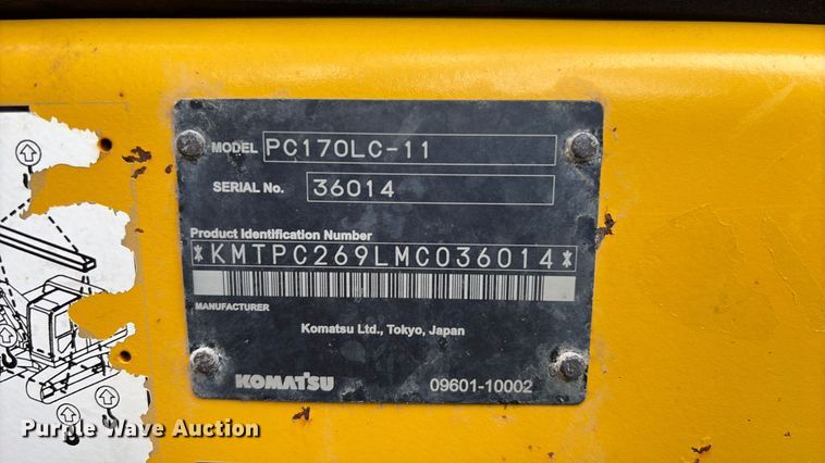 image for item YA3579 2021 Komatsu PC170LC-11 excavator